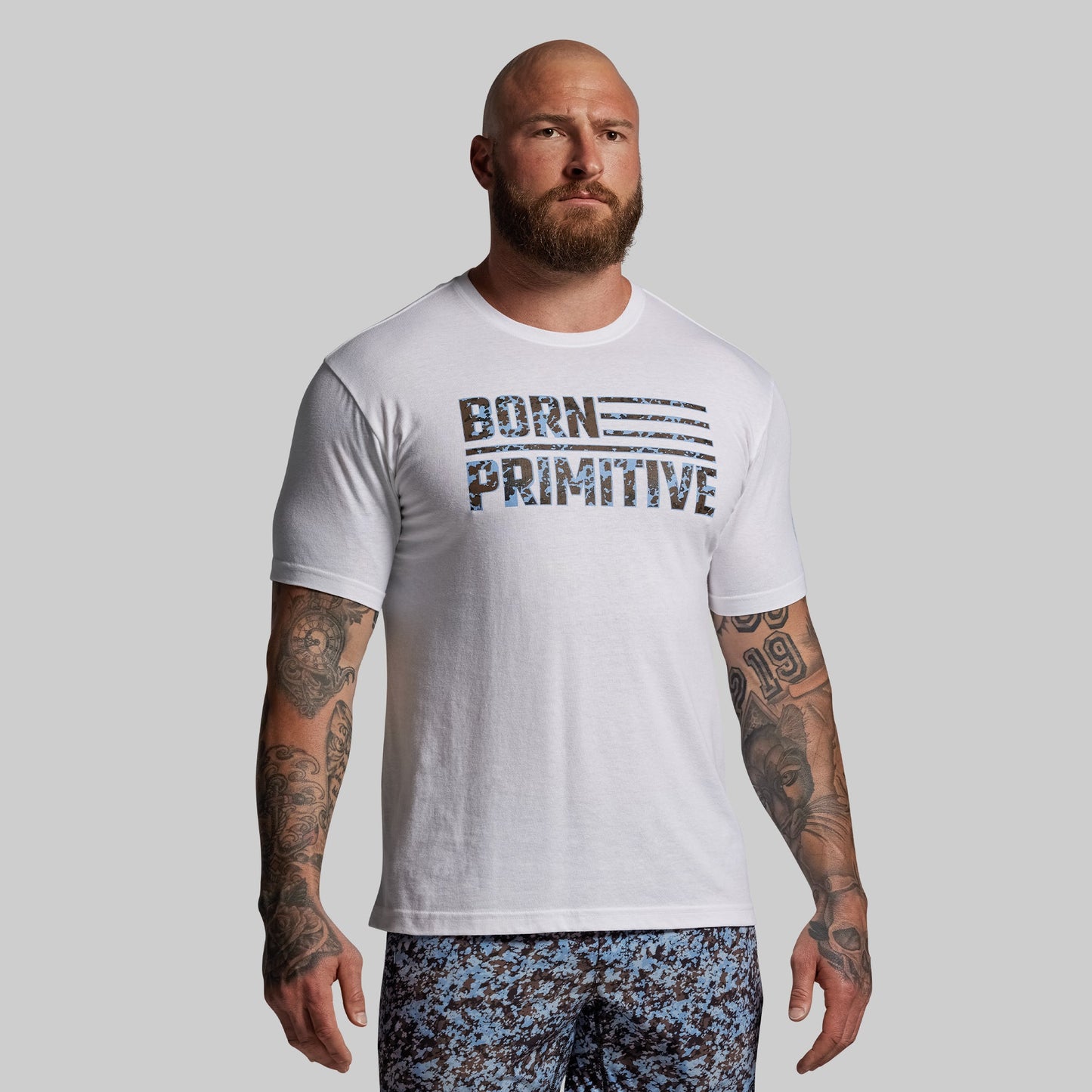 BP Flag Tee (White/Speckle)