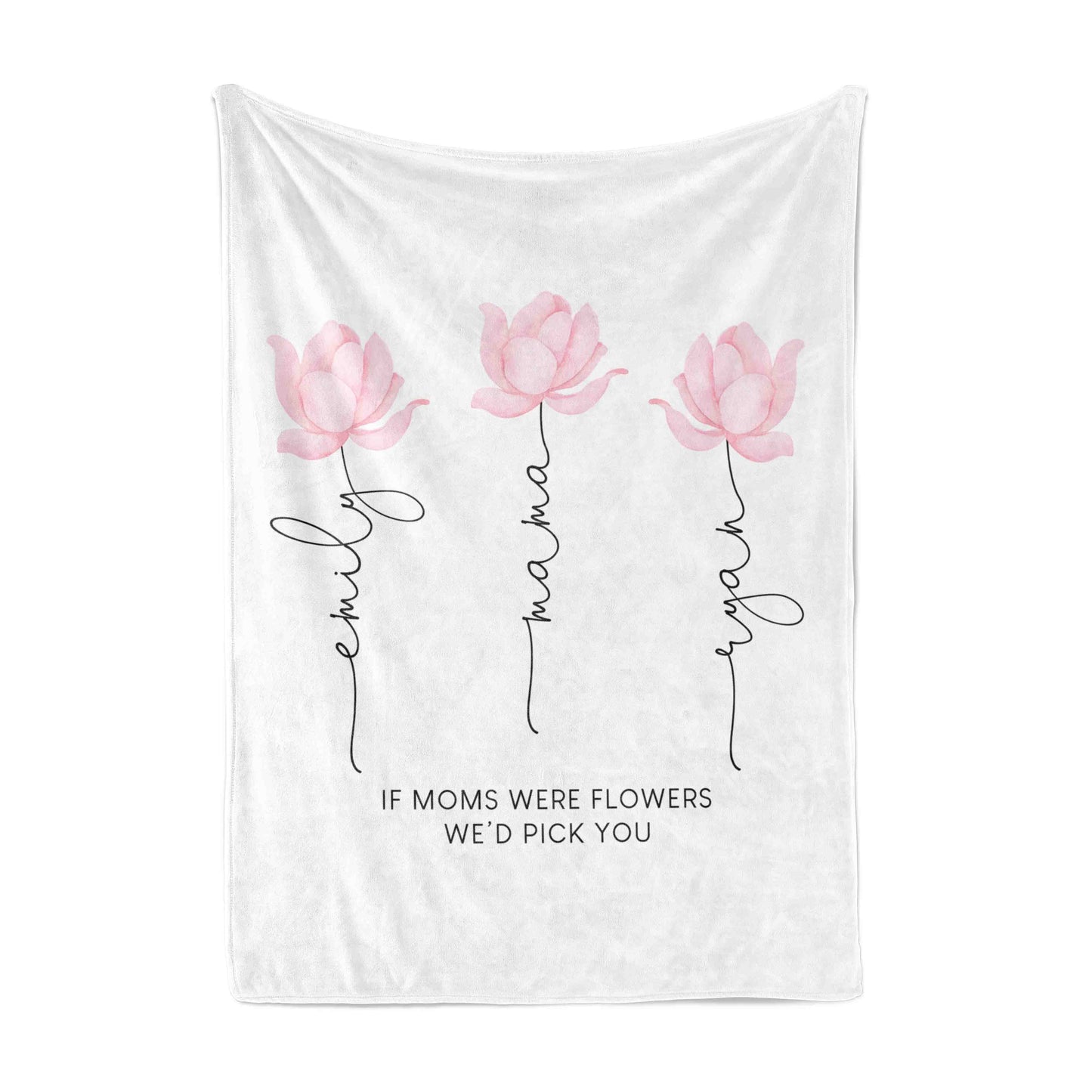 Personalized Blanket | Bouquet for Mom