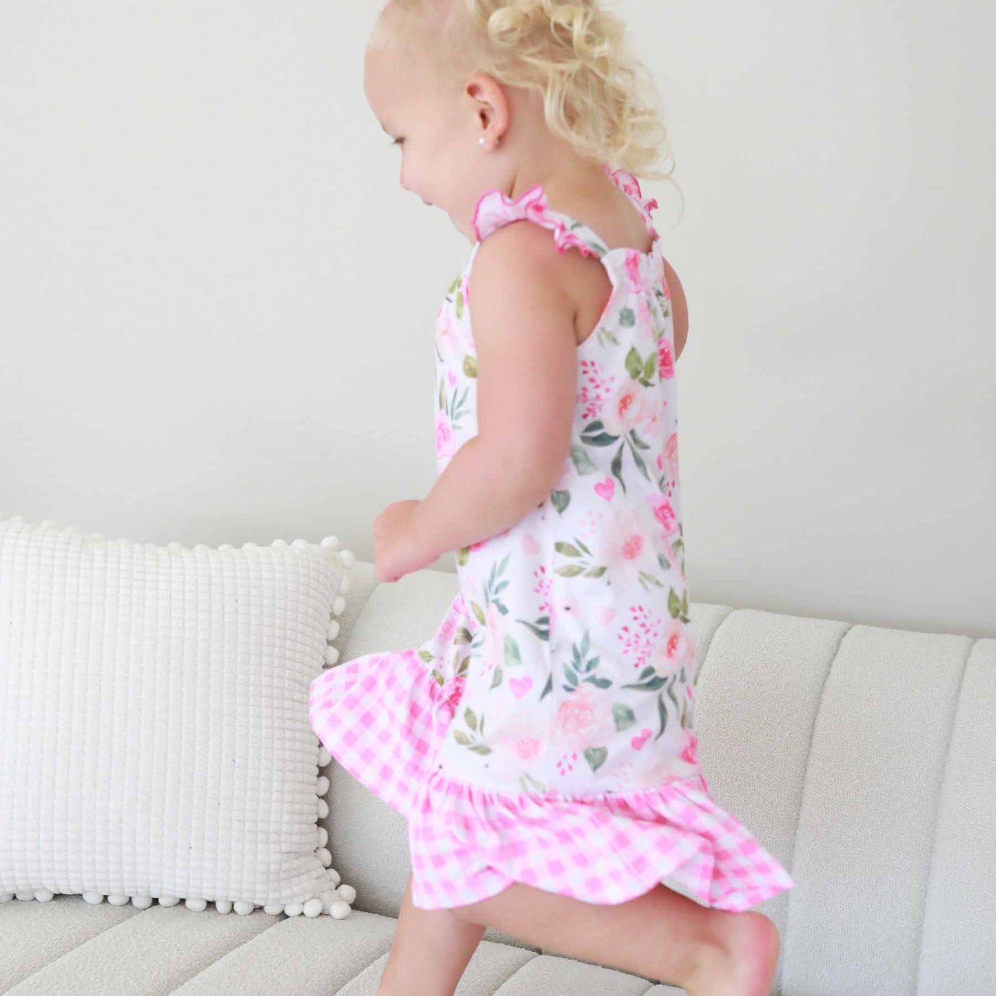 Girls' Full Length Ruffle Nightgown | In Bloom