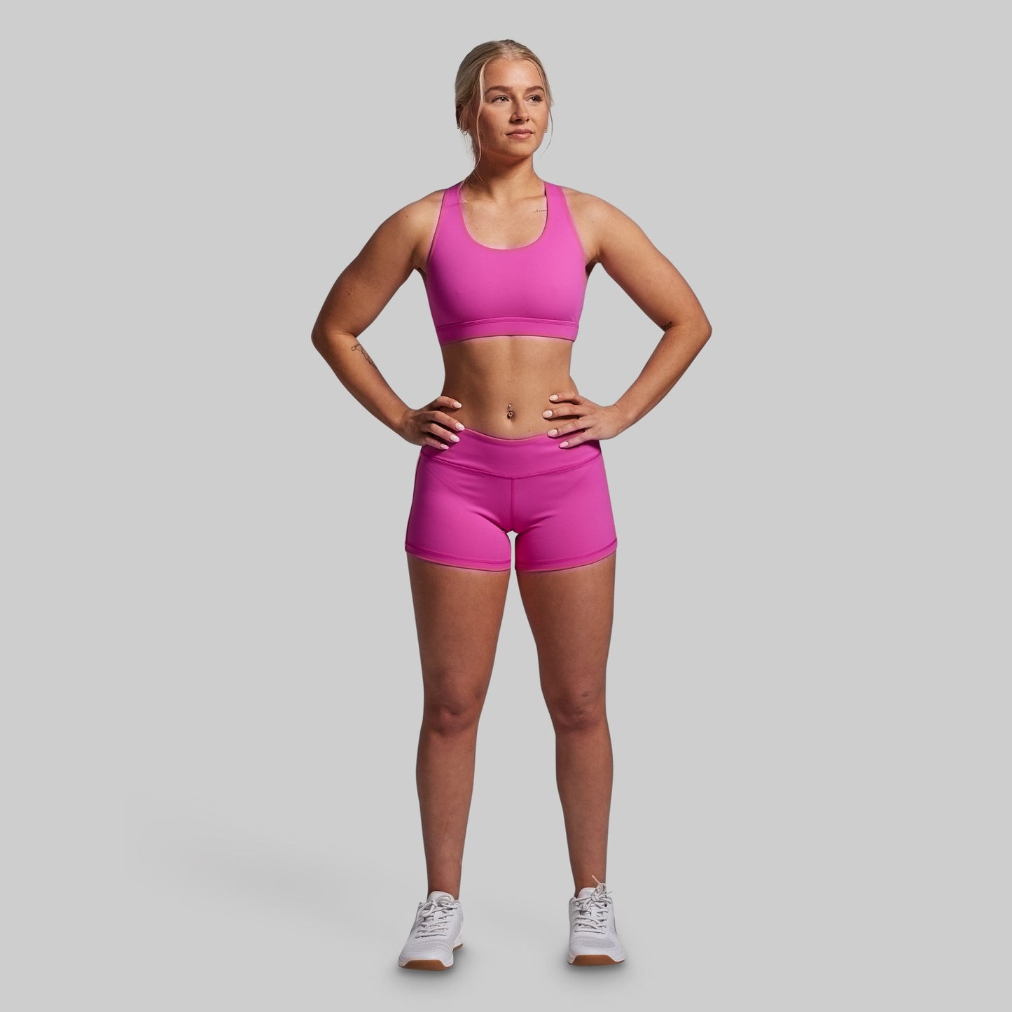 Double Take Booty Short (Fuchsia)