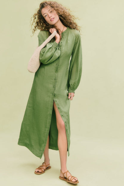 Cedar Green Button Down Granier Dress