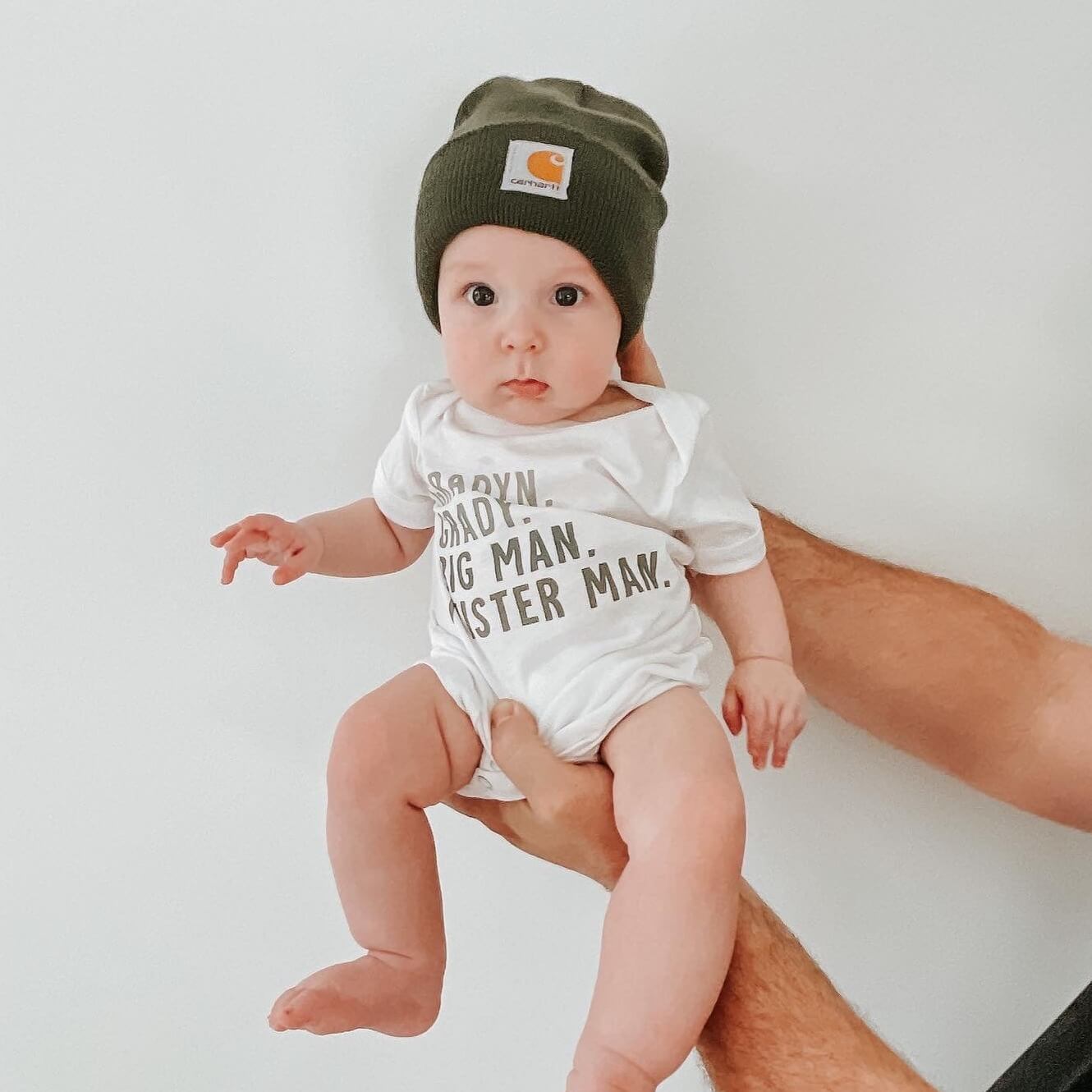 Personalized Green Nickname Graphic Bodysuit | White