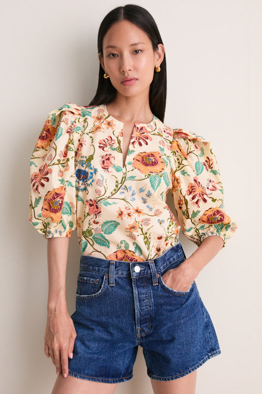 Abalone Florielle Short Sleeve Cotton Top