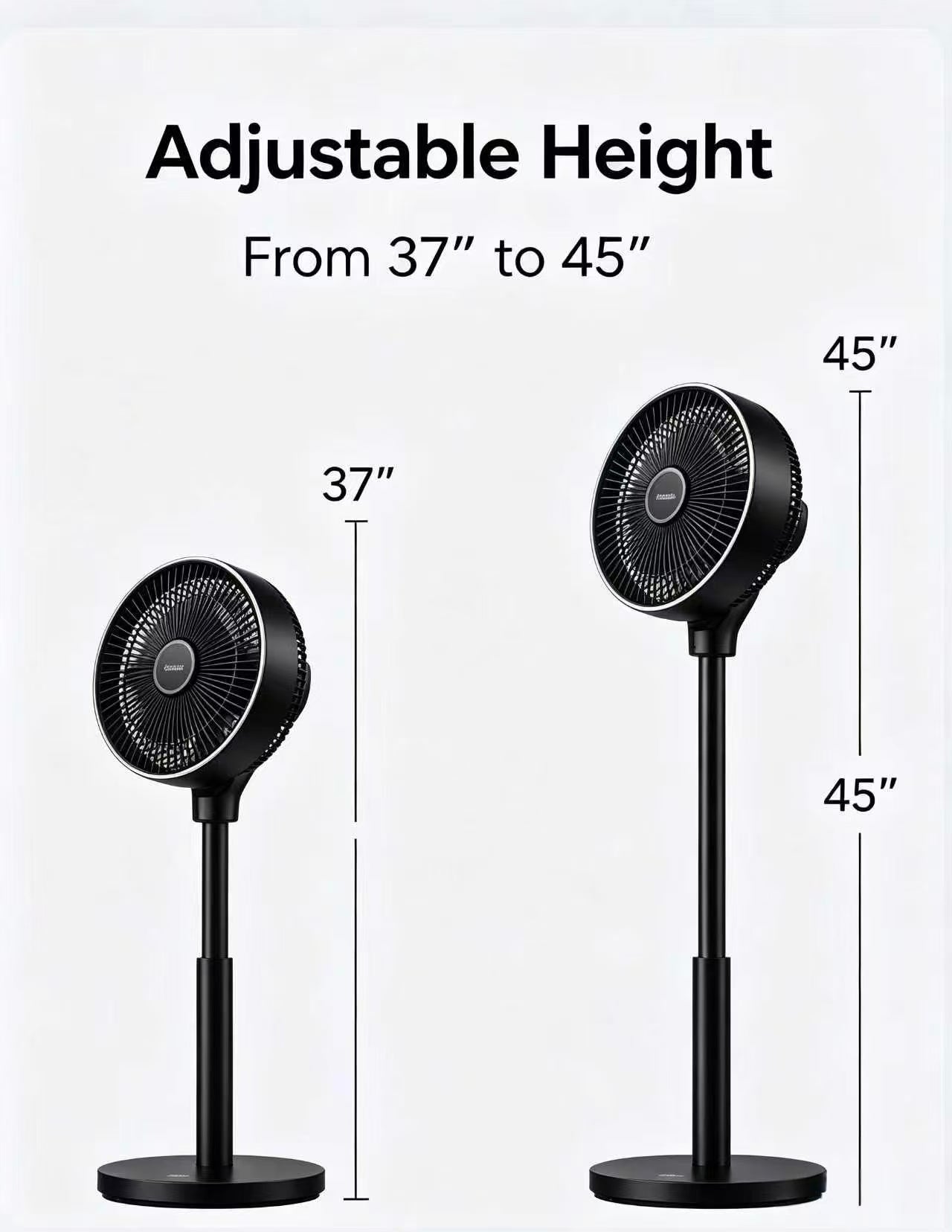 High Velocity Pedestal Fan with Remote, 32 Speeds, 3 Modes, Oscillating & 12H Timer