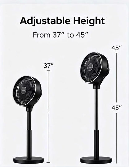 High Velocity Pedestal Fan with Remote, 32 Speeds, 3 Modes, Oscillating & 12H Timer