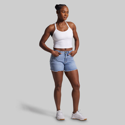 FLEX Stretchy Jean Short (Pebble Blue)
