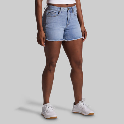FLEX Stretchy Jean Short (Pebble Blue)