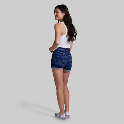 FLEX Stretchy Mom Jean Short (Dark Americana)