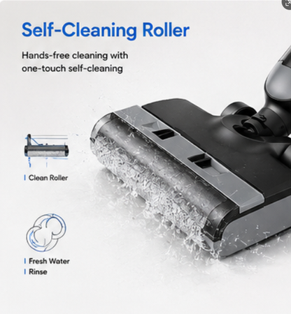 3 in 1 Cordless Wet Dry Vacuum Mop with Self Cleaning & Dual Tanks
