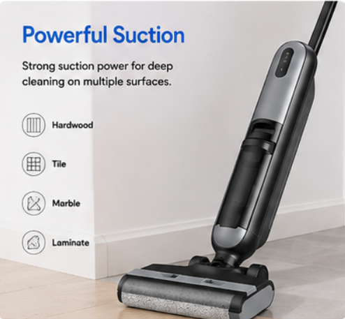 3 in 1 Cordless Wet Dry Vacuum Mop with Self Cleaning & Dual Tanks