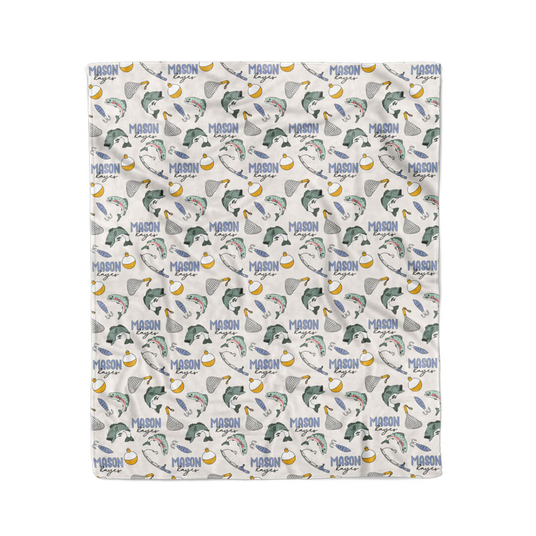 Catch of the Day Personalized Kids Blanket