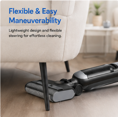 3 in 1 Cordless Wet Dry Vacuum Mop with Self Cleaning & Dual Tanks