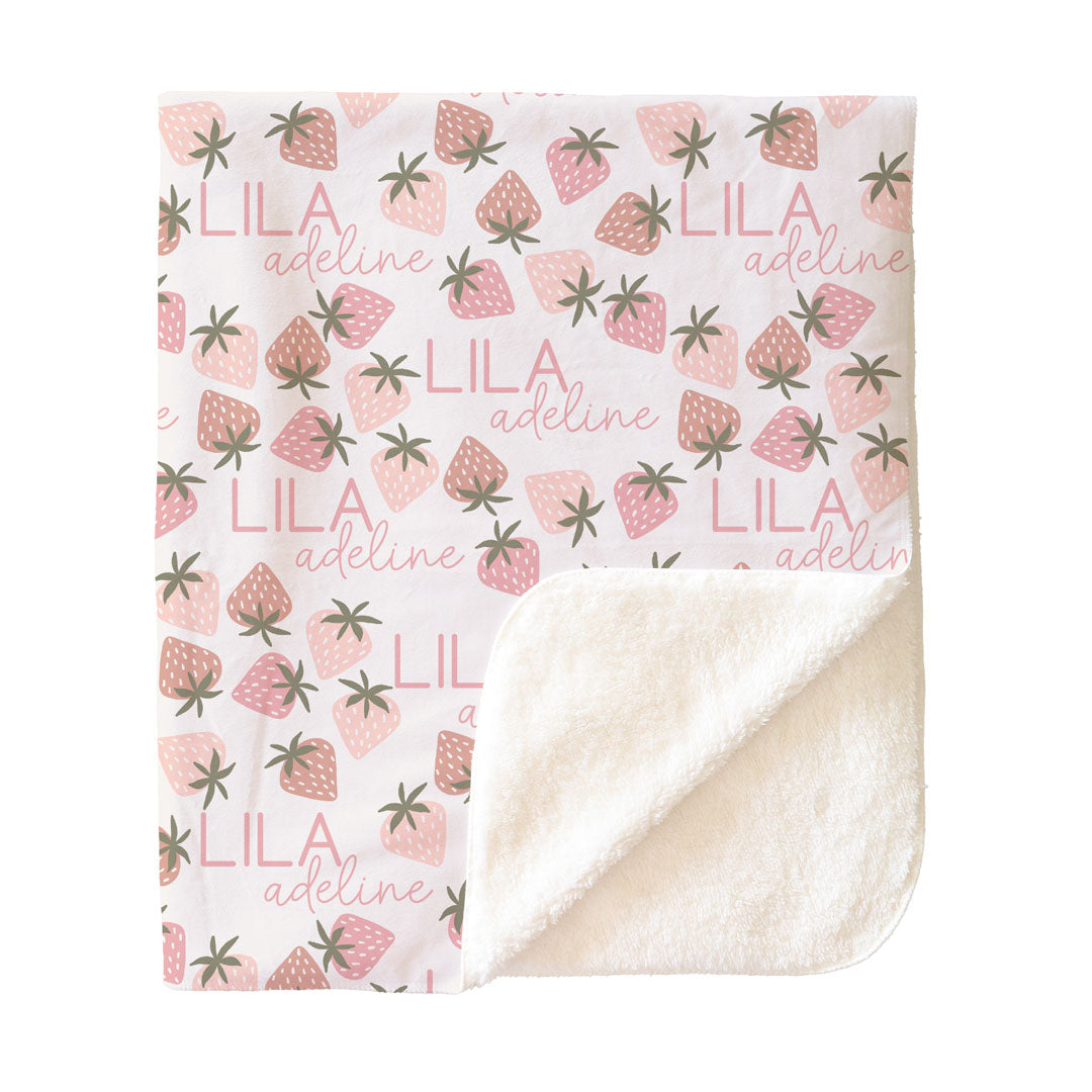 Berry Happy Personalized Kids Blanket