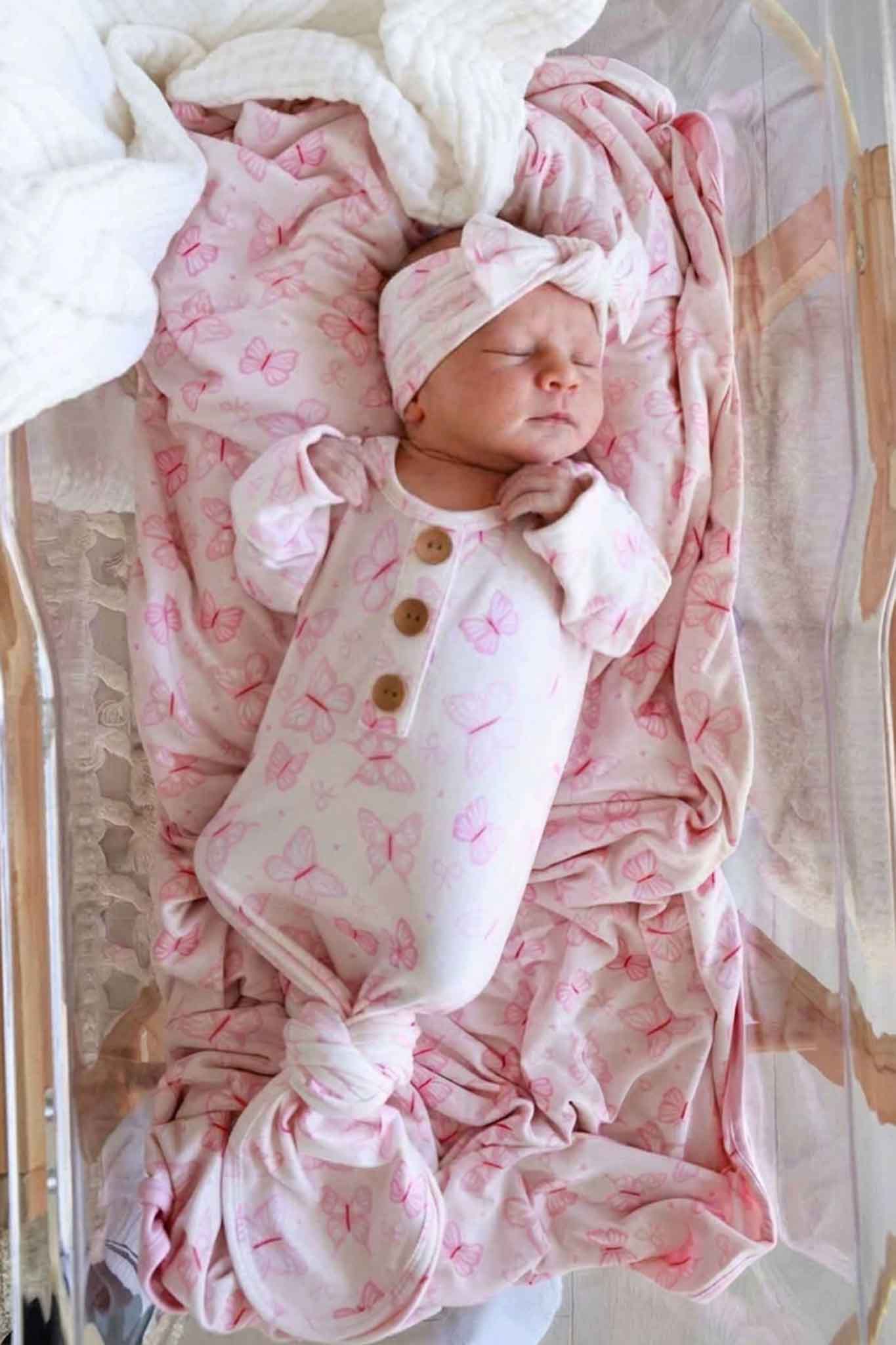 Oversized Swaddle Blanket | Blooming Butterflies