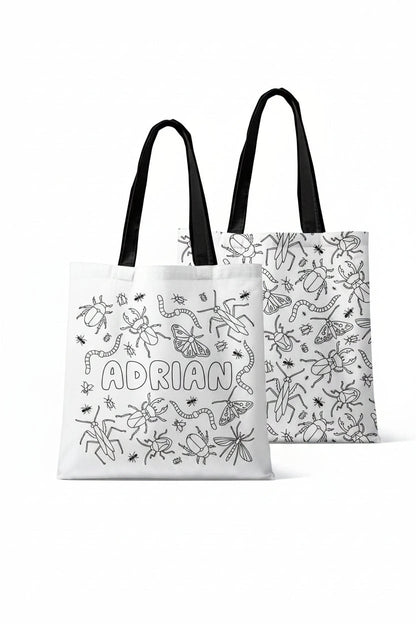 Colorable Personalized Tote Bags | Doodle Bugs