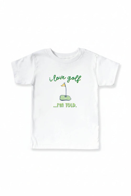 I Love Golf Kids Graphic Tee | White