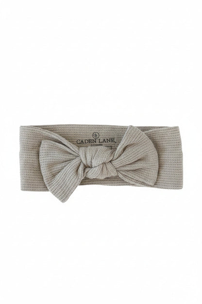 Bamboo Waffle Knit Large Bow Headwraps