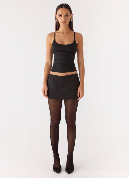 Icyln Diamonte 12 Denier Stockings - Black Multi Sparkle