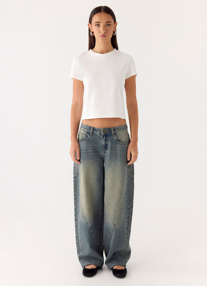 Joseph Low Rise Jeans - Vintage Wash Blue