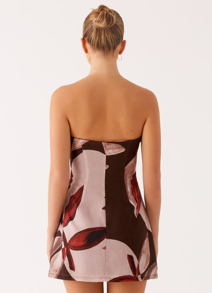 Kellen Mini Dress - Cinnamon Palm