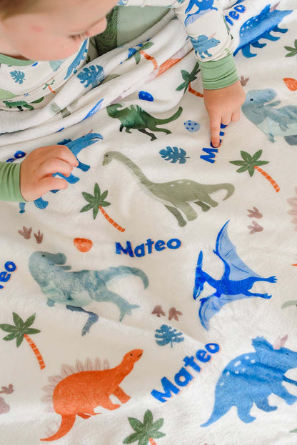 Personalized Kids Blanket | Little Fossil Neutral