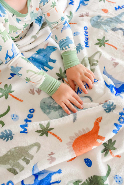 Personalized Kids Blanket | Little Fossil Neutral