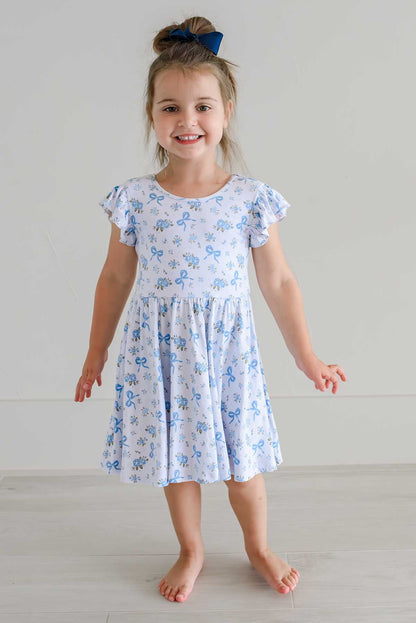 Girls' Ruffle Twirl Dress | Tied In Blooms