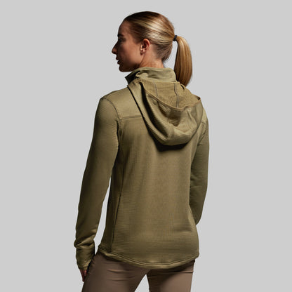 Women's Quiver Half Zip Hoodie 2.0 (OD Green)