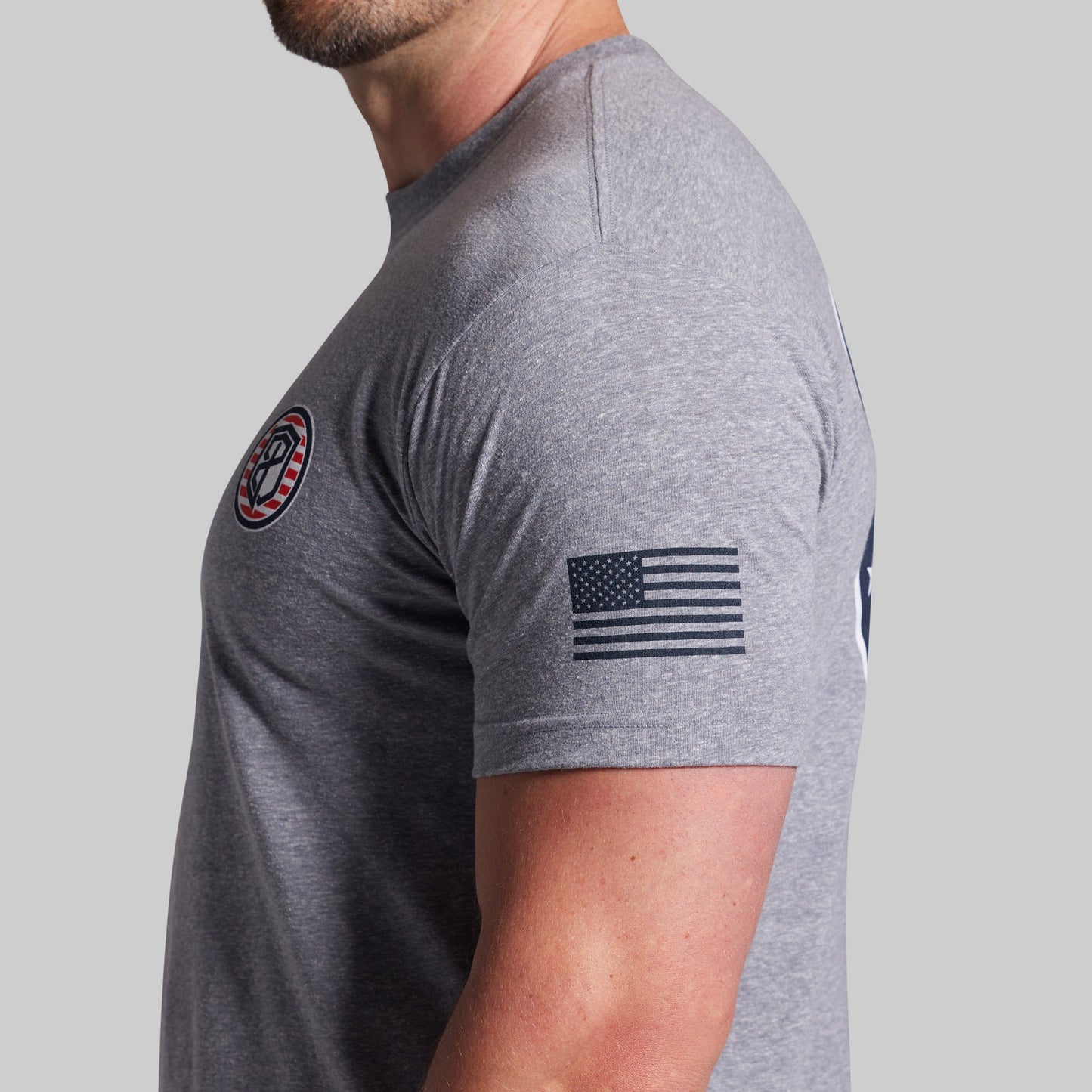 For The Driven Patriot Tee (Heather Grey)