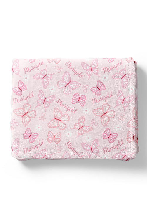 Personalized Kids Blanket | Blooming Butterflies