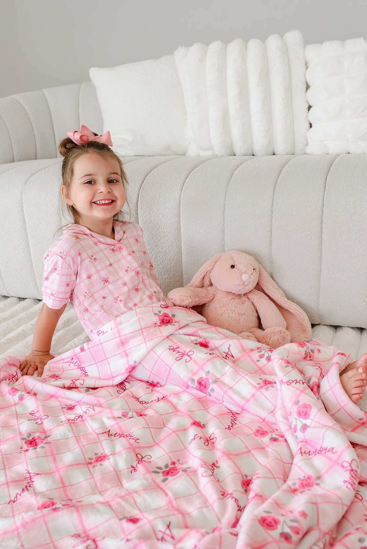 Personalized Kids Blanket | Primrose Plaid