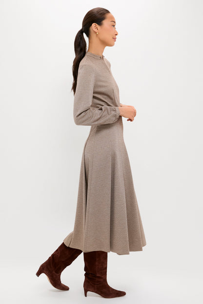 Brown Houndstooth Smith Dress