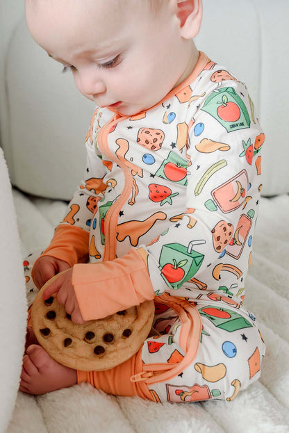 Convertible Bamboo Zip Romper | Snack Attack