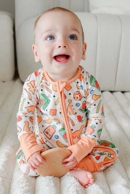 Convertible Bamboo Zip Romper | Snack Attack