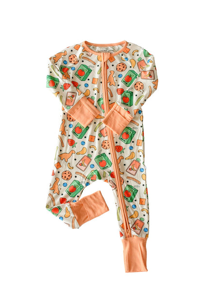 Convertible Bamboo Zip Romper | Snack Attack