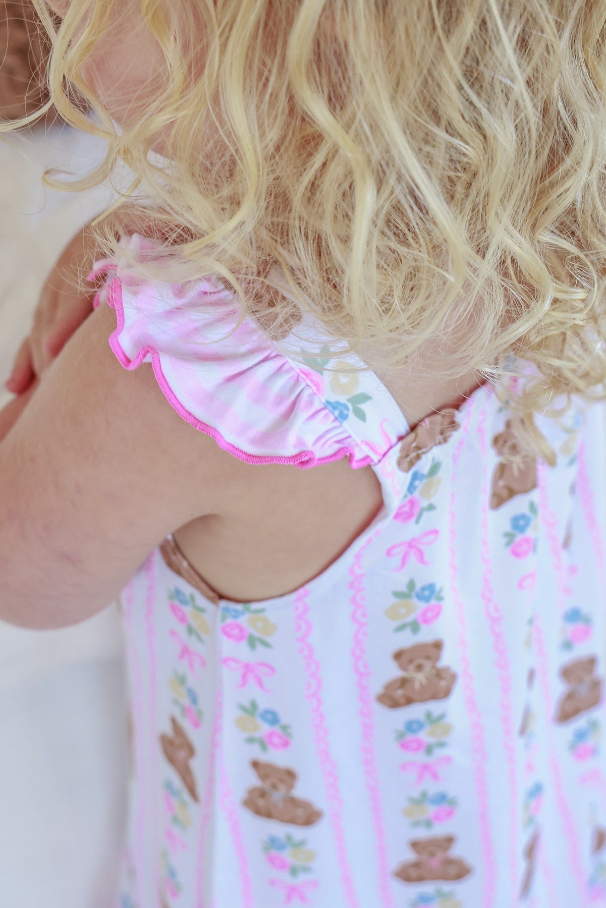 Girls' Full Length Ruffle Nightgown | Beary Lovely
