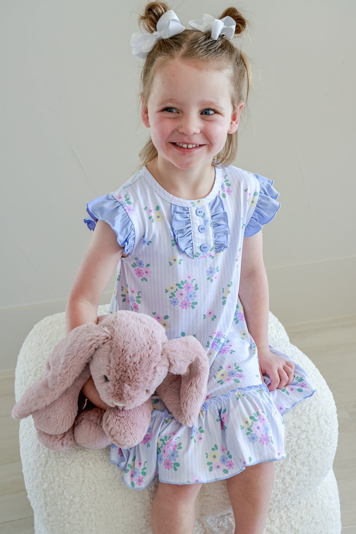 Girls' Flutter Sleeve Nightgown | Heirloom Posies