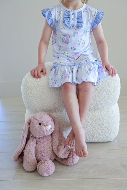 Girls' Flutter Sleeve Nightgown | Heirloom Posies