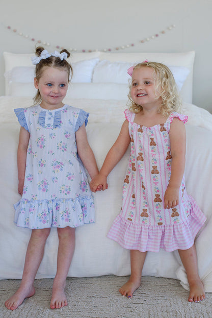 Girls' Flutter Sleeve Nightgown | Heirloom Posies