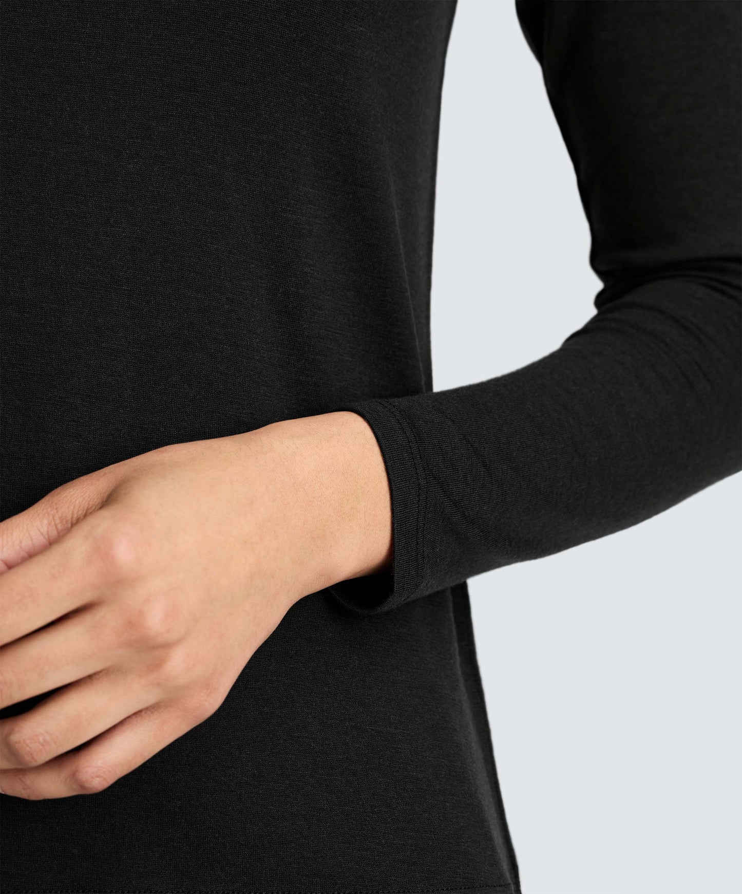Women's Petite Long Sleeve Merino Crew