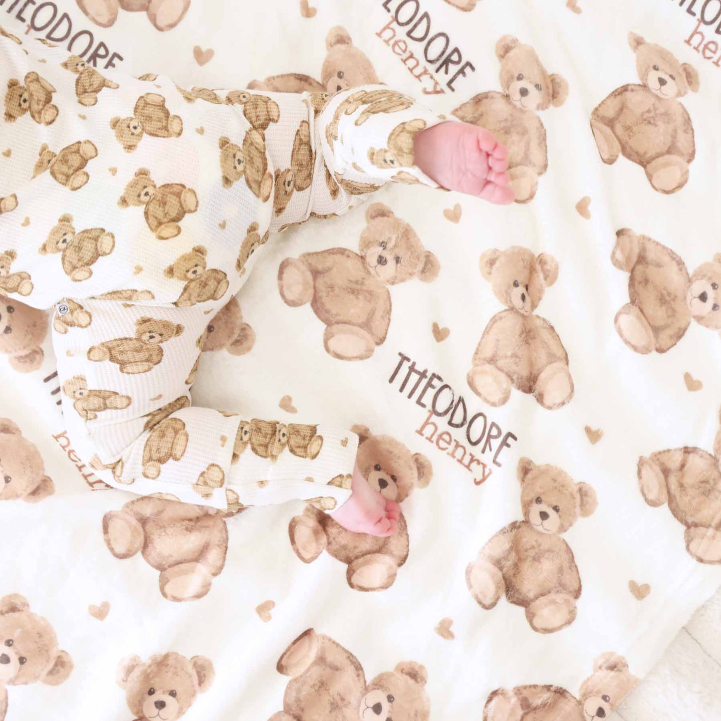 Beary Sweet Personalized Kids Blanket