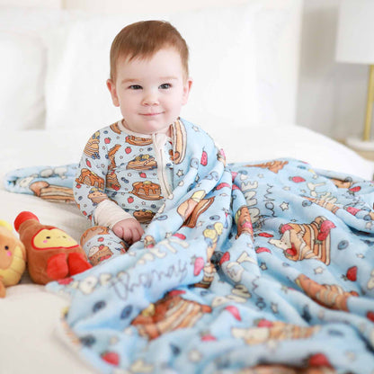 Brunch Buddies Personalized Kids Blanket