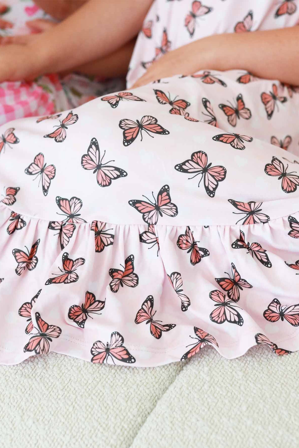 Girls' Full Length Ruffle Nightgown | Butterfly Dreams