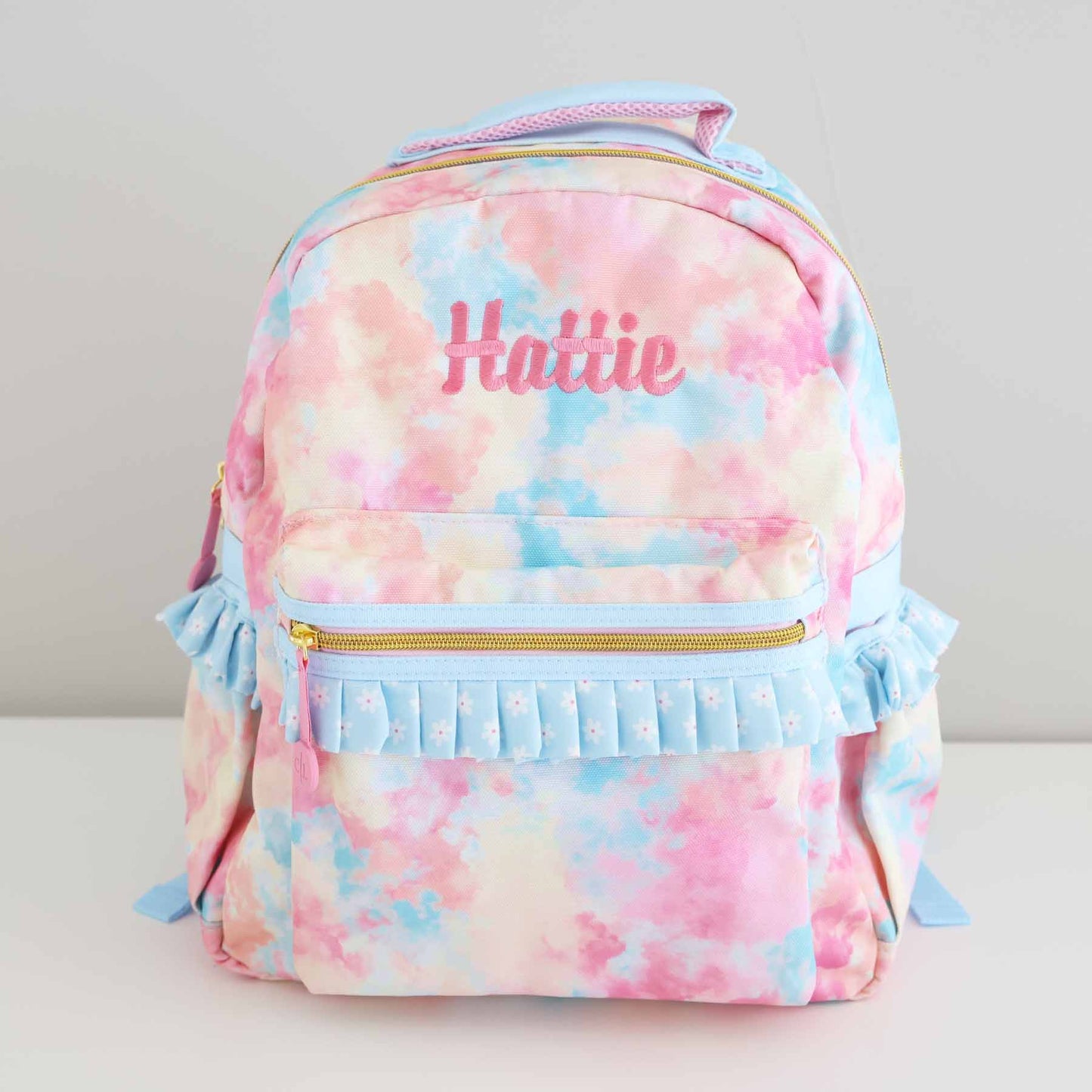 Kids Embroidered Ruffle Backpack | Candy Clouds