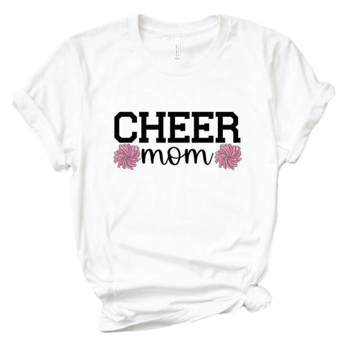 Cheer Mom Graphic Tee | White