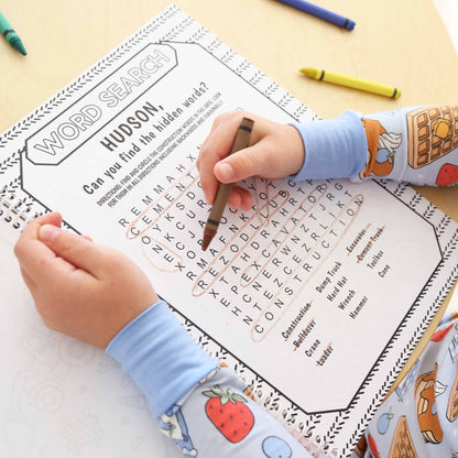Personalized Coloring Book | Construction Zone