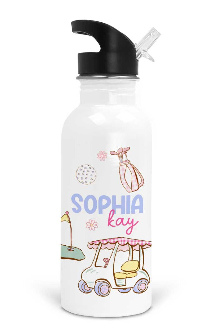 Country Club Cuties Personalized Kids Water Bottle | Pink