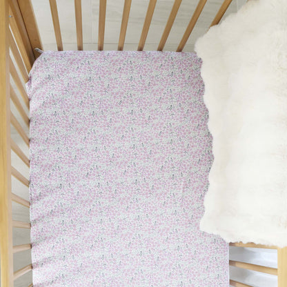 Lilac Meadow Crib Sheet
