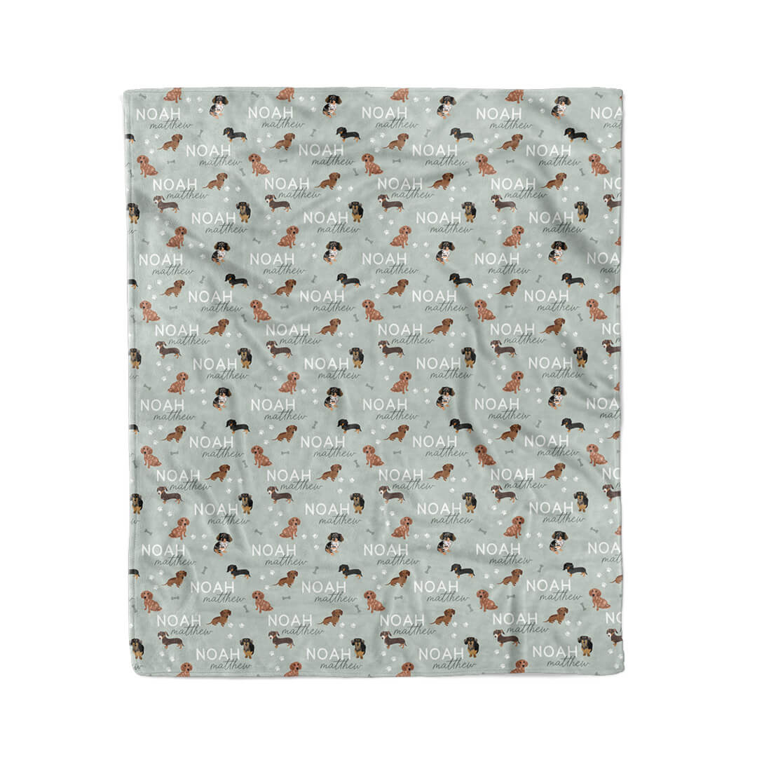 Personalized Kids Blanket | Dachshund