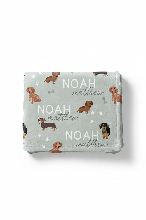 Personalized Kids Blanket | Dachshund